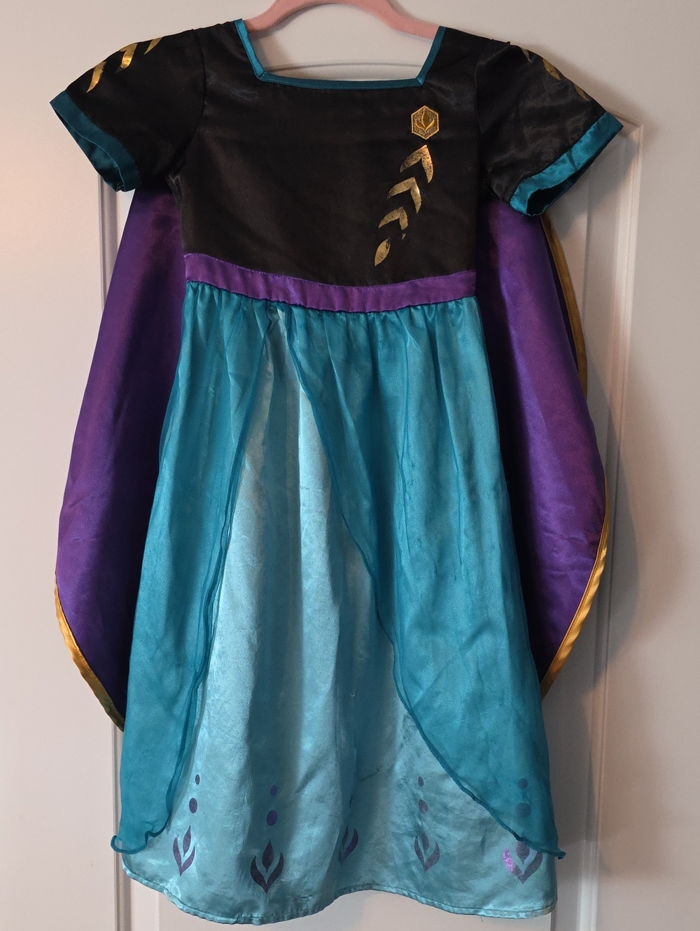 Disney Frozen Elsa Girls' Teal and Purple Princess Costume Dress